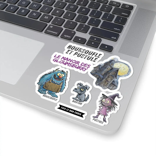 🕷️ Autocollants Boursoufle et Pustule – Feuille brillante Format : 10x10 cm