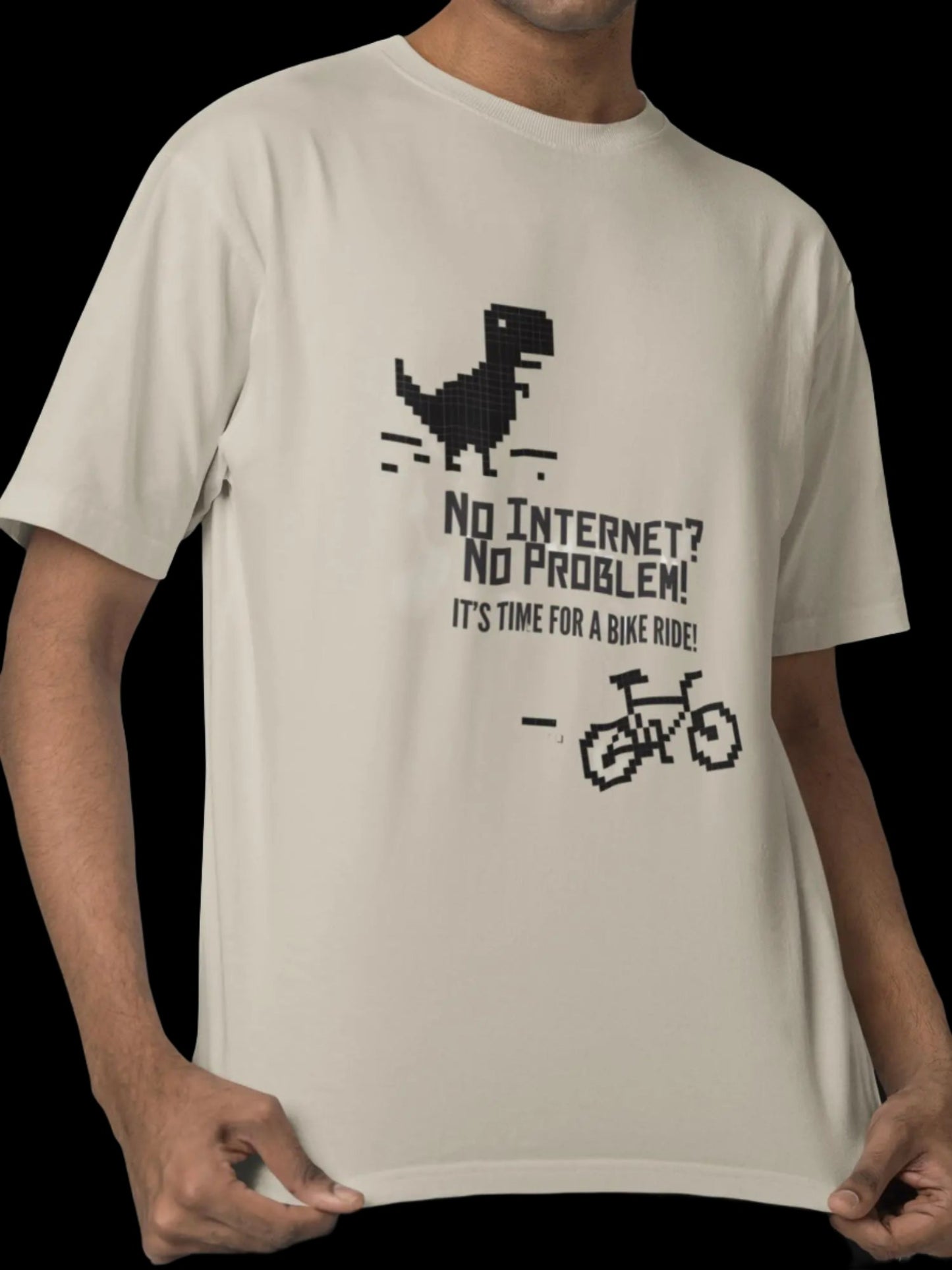 No Internet? No problem! It's time for a bike ride! Bicycle t-shirt
