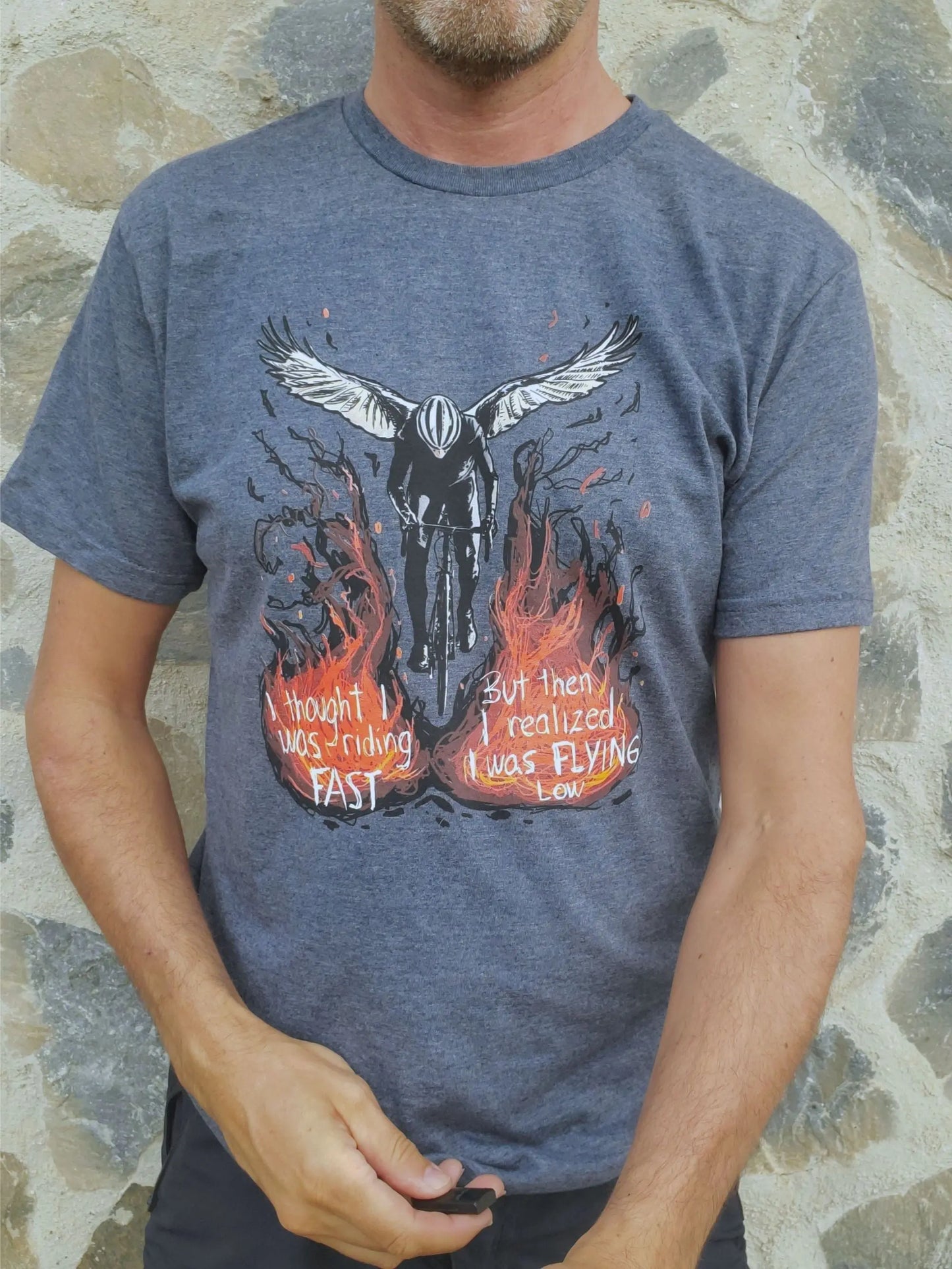 Riding Fast Flying Low Road Bike T-Shirt - Geeks'n'Gears - bicycle bike biking