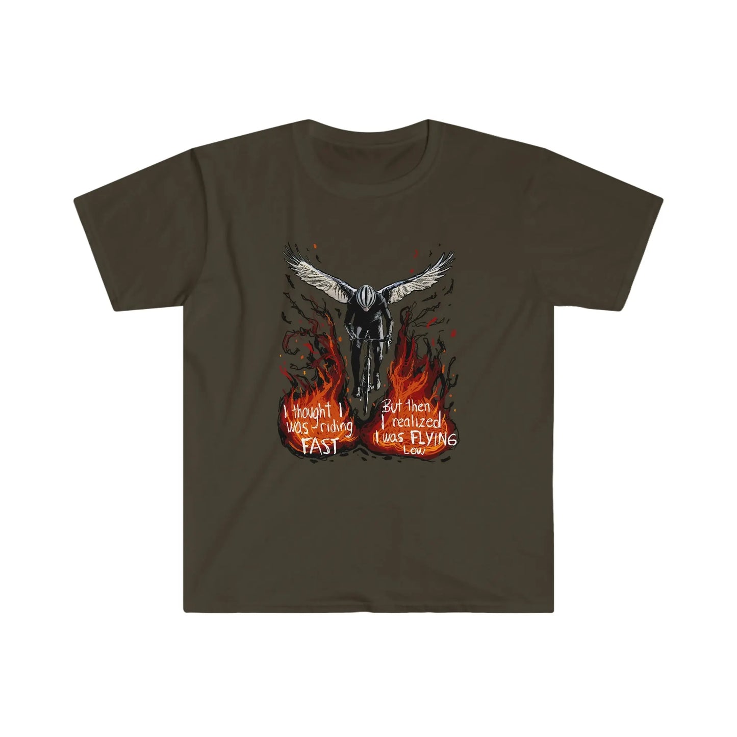Riding Fast Flying Low Road Bike T-Shirt - Geeks 'n' Gears - bicycle bike biking