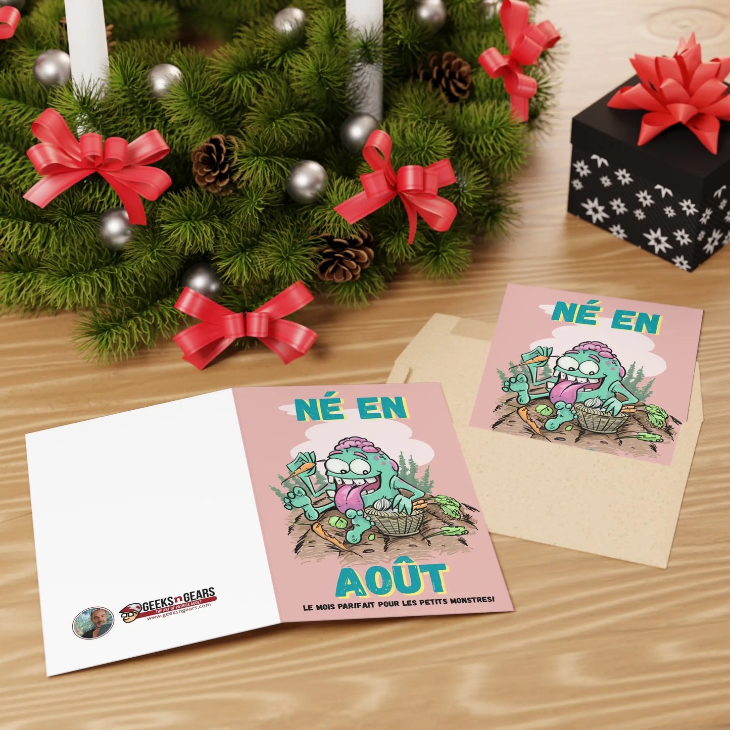 Whimsical Birthday Greeting Cards - Perfect for August Born Monsters (1 or 10-pcs)