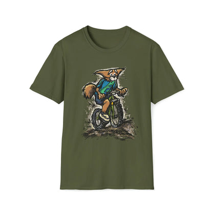 A Fox Racing on a Mountain Bike - Mountain Bike T-Shirt