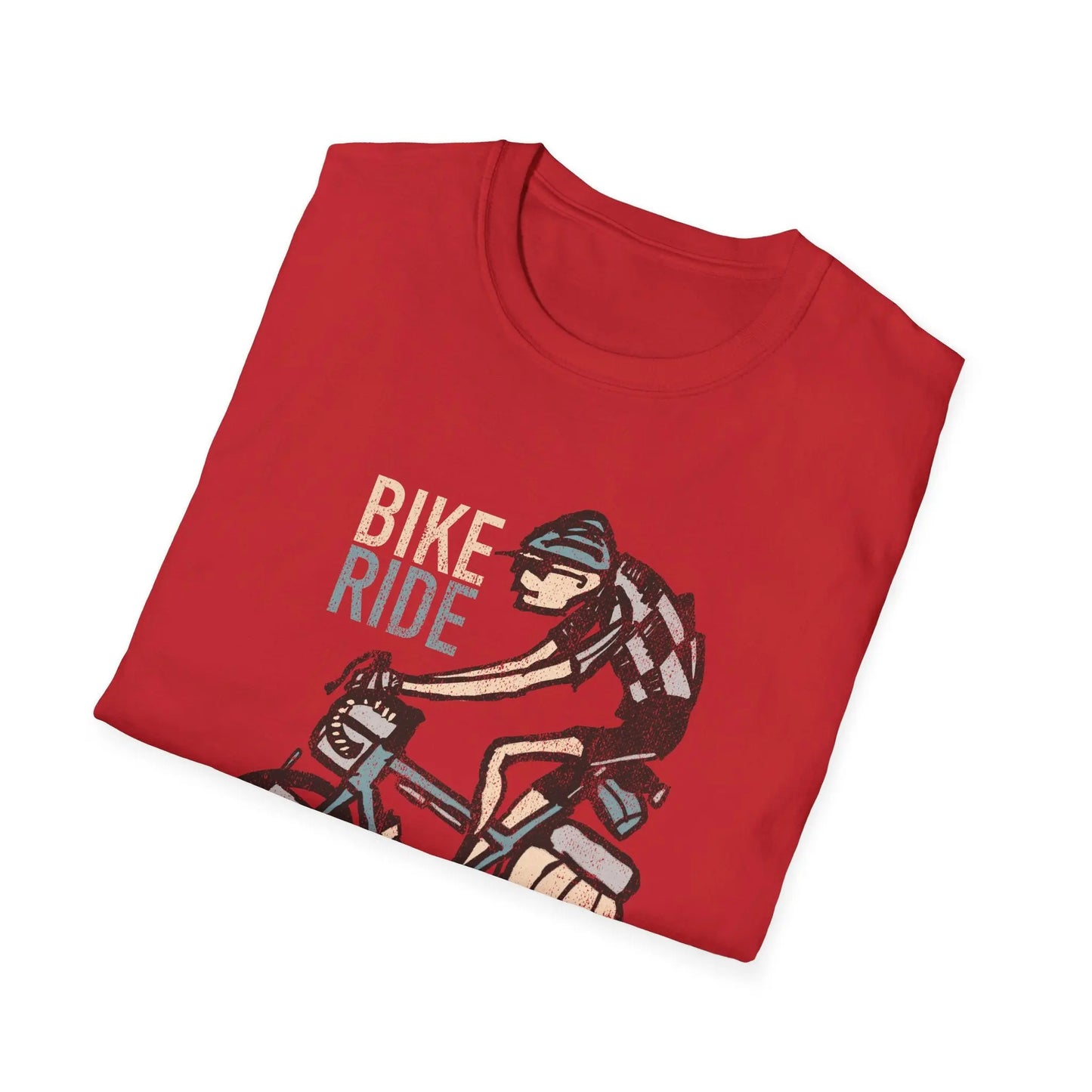 Bike Touring Man Climbing a Hill Bicycle T-Shirt
