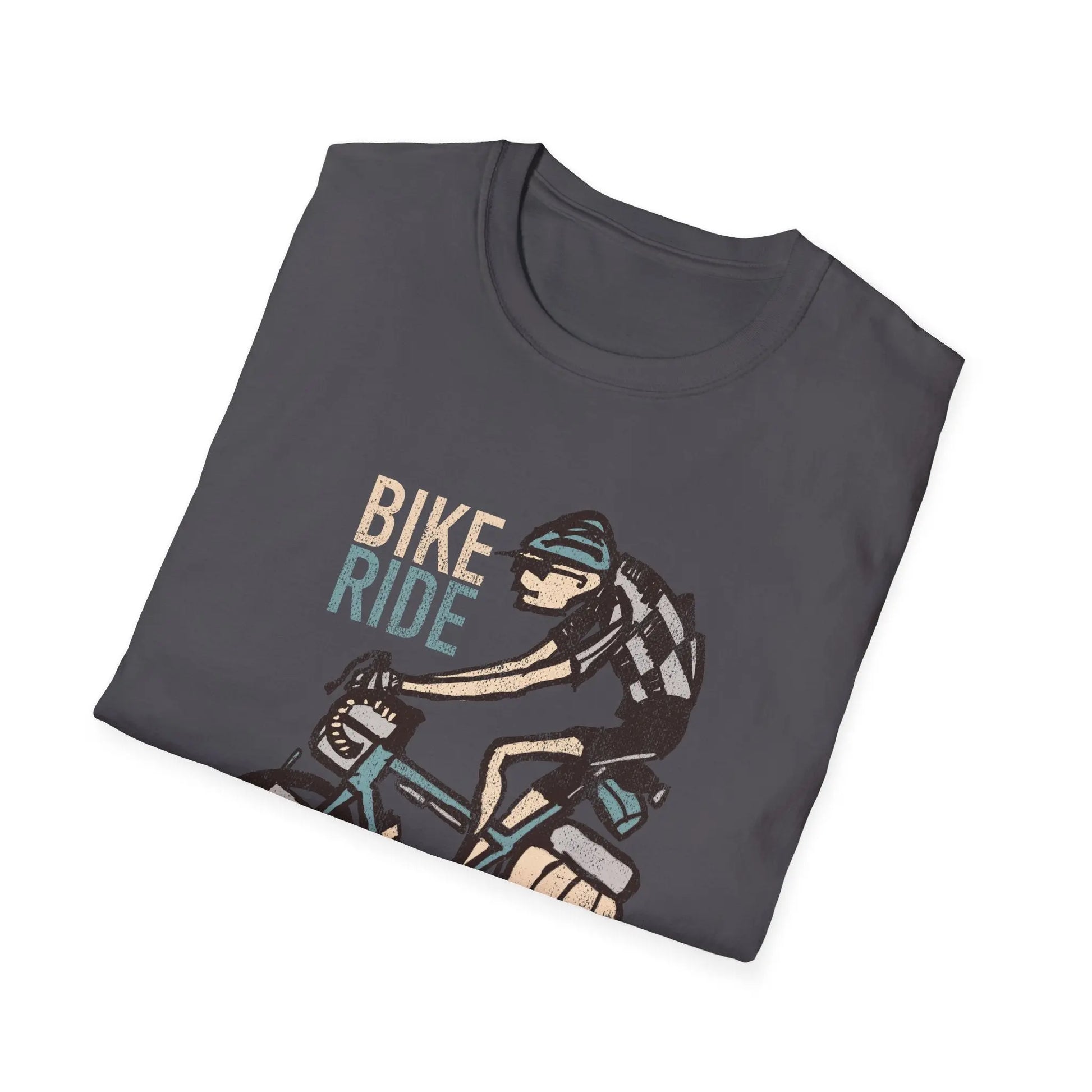 Bike Touring Man Climbing a Hill Bicycle T-Shirt