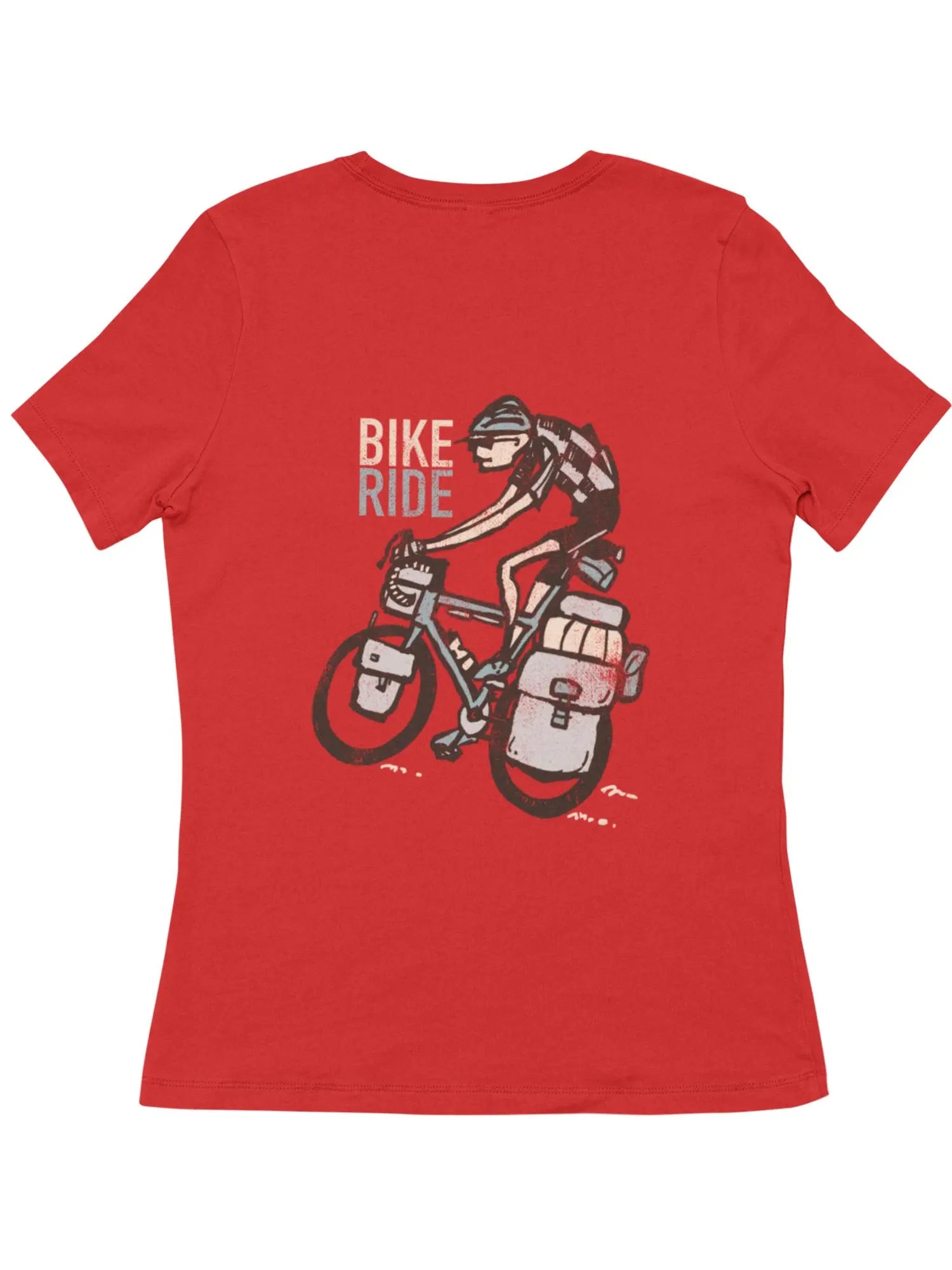 Bike Touring Man Climbing a Hill Bicycle T-Shirt