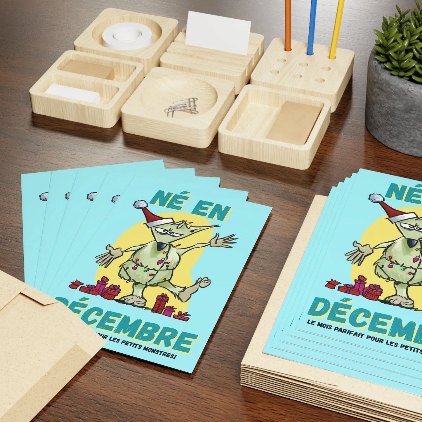 December Birthday Greeting Cards, Fun Holiday Cards, Cute Character Designs, Christmas Cards, Unique Festive Cards