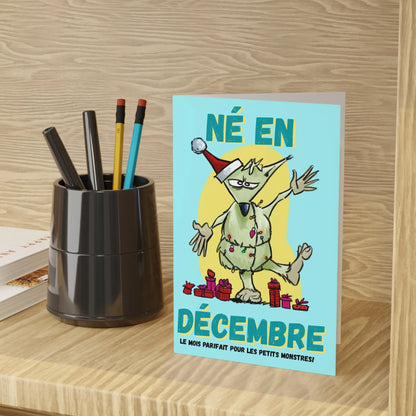 December Birthday Greeting Cards, Fun Holiday Cards, Cute Character Designs, Christmas Cards, Unique Festive Cards