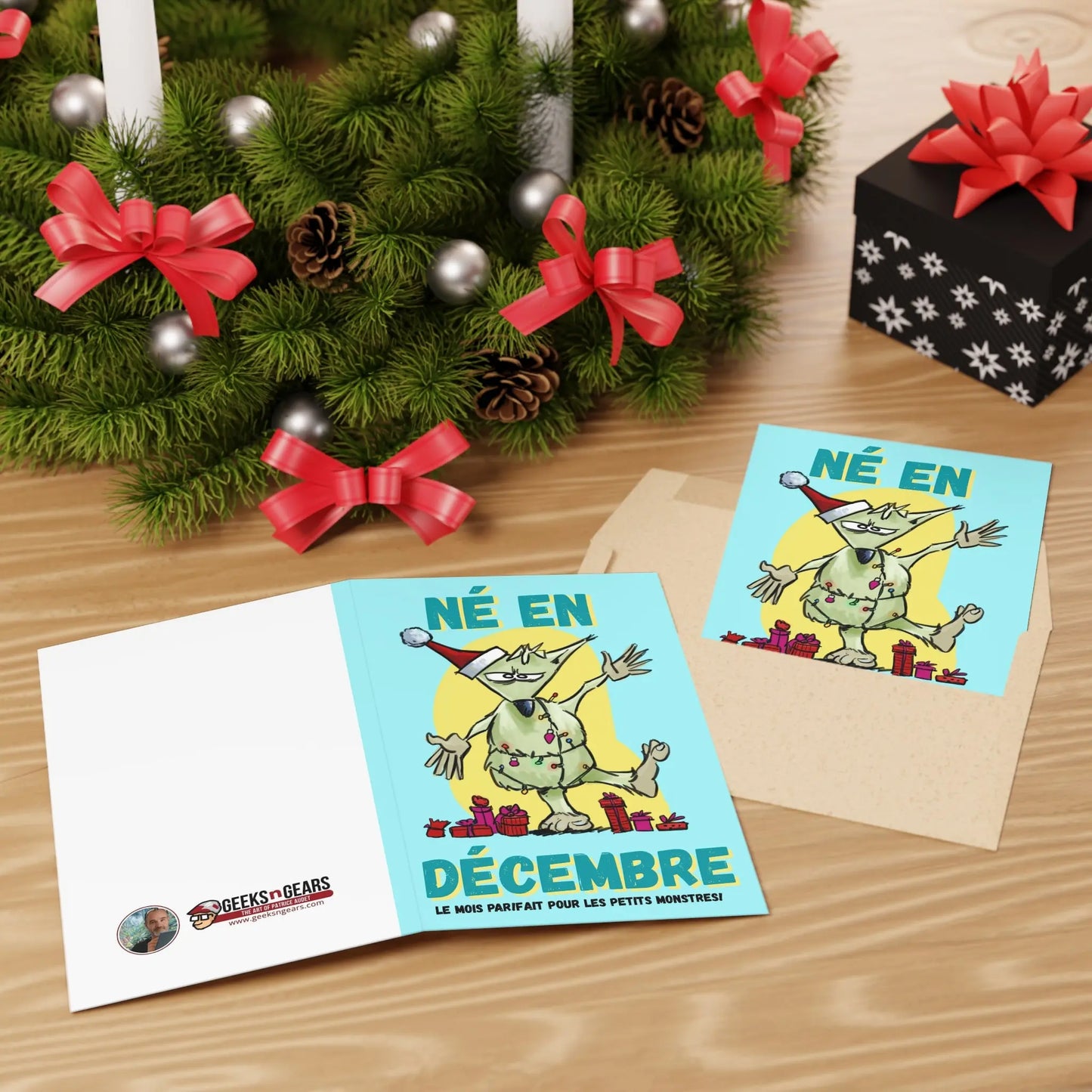 December Birthday Greeting Cards, Fun Holiday Cards, Cute Character Designs, Christmas Cards, Unique Festive Cards