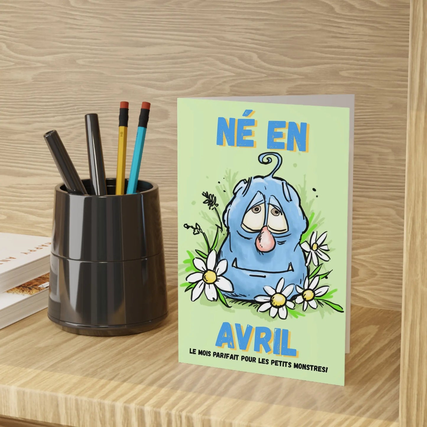 Fun April Birthday Greeting Cards (1 or 10-pcs) - Perfect for Kids & Monsters Theme