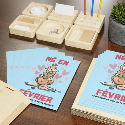 Funny February Greeting Cards - Perfect for Celebrating Birthdays & Special Occasions (1 or 10-pcs)