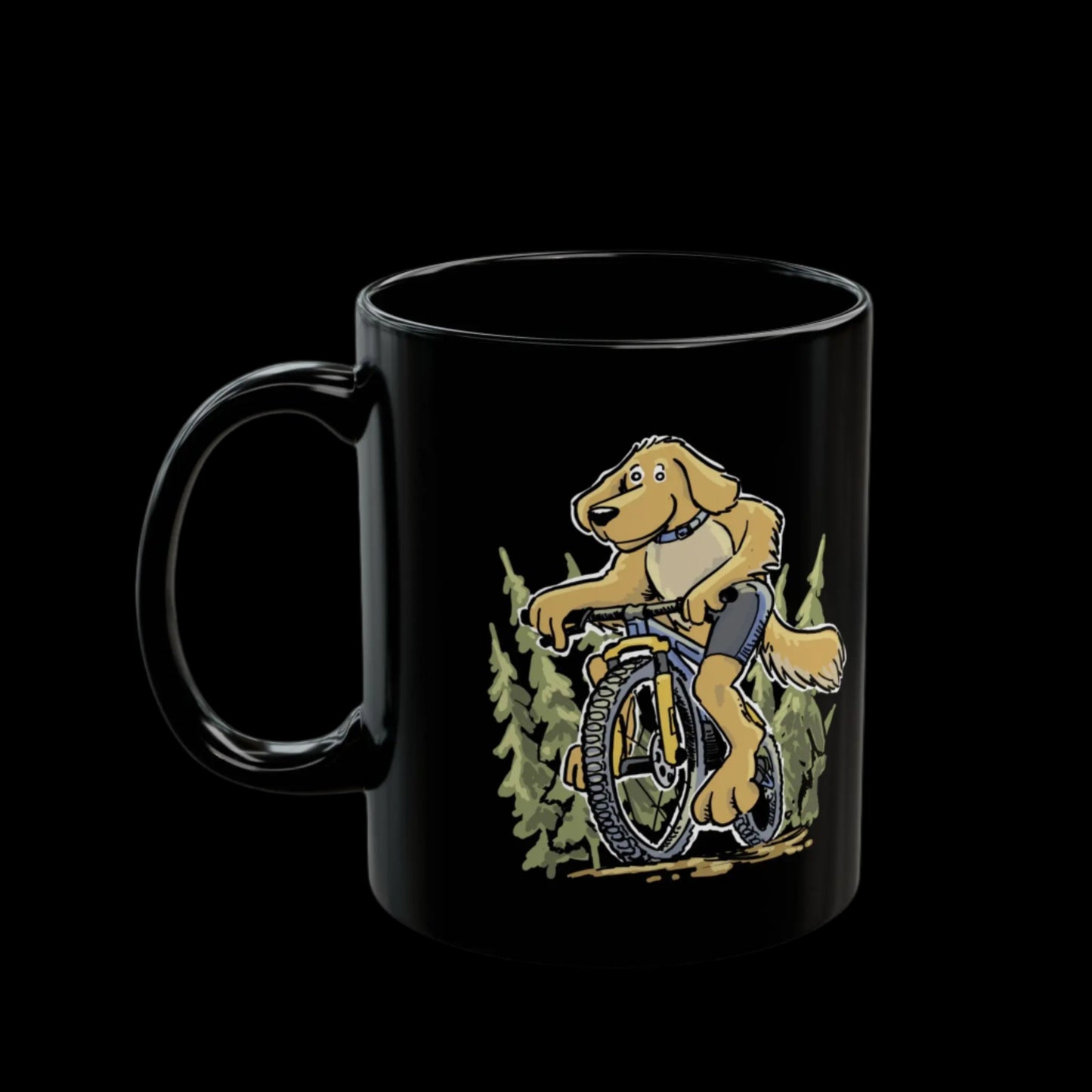 Golden Retriever on a Mountain Bike Mug