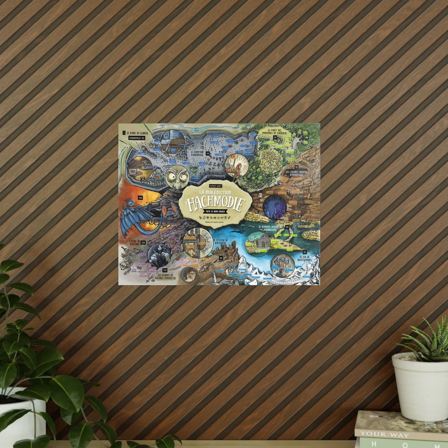 Hashmodie. Carte officielle en affiche couleur