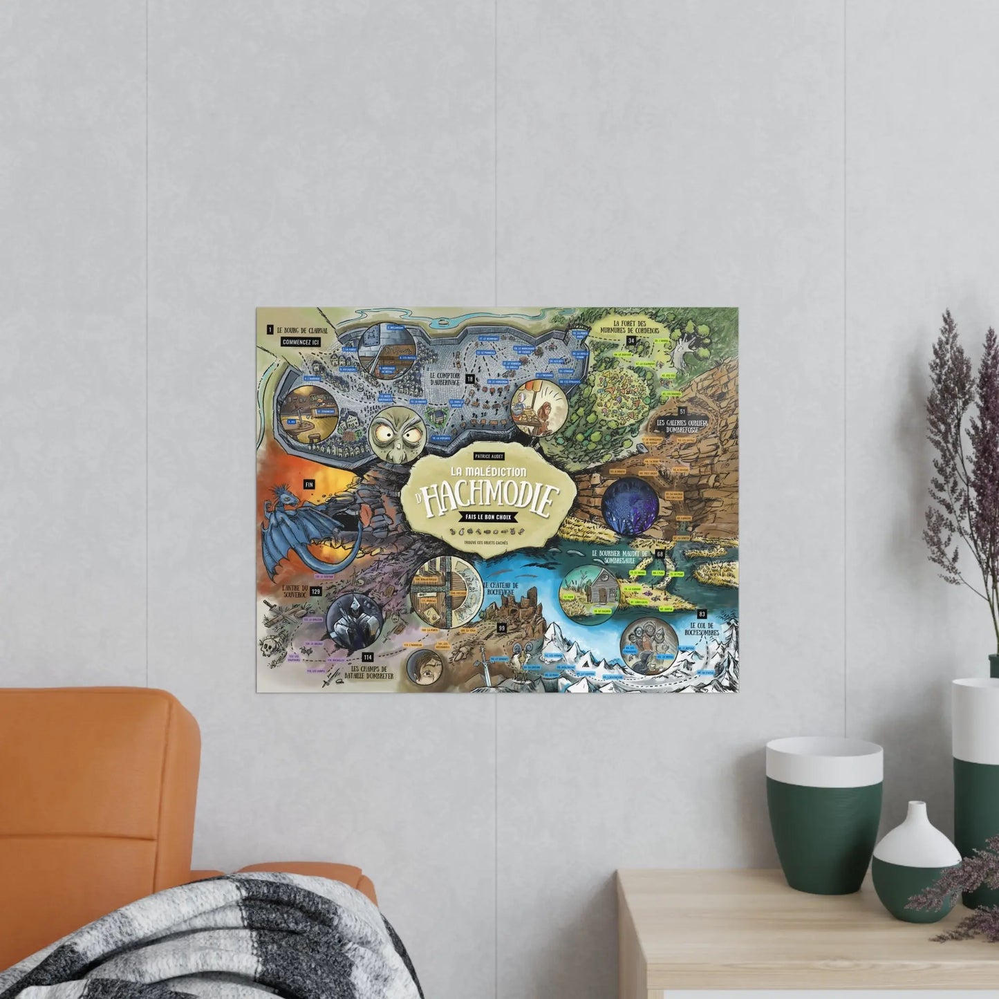 Hashmodie. Carte officielle en affiche couleur