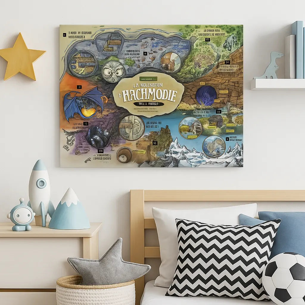 Hashmodie. Carte officielle en affiche couleur