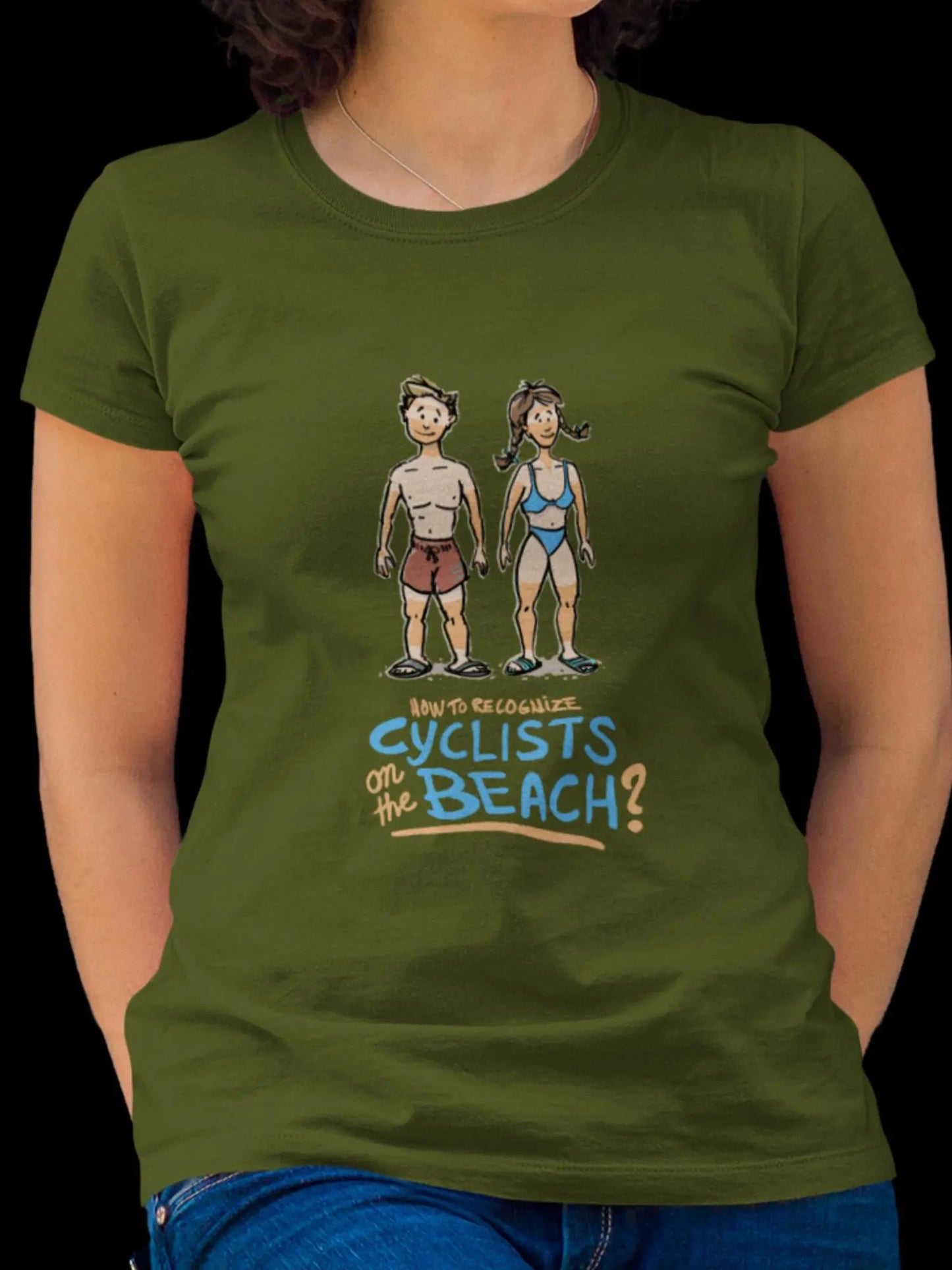 How to Recognize Cyclists on the Beach Bicycle T-Shirt