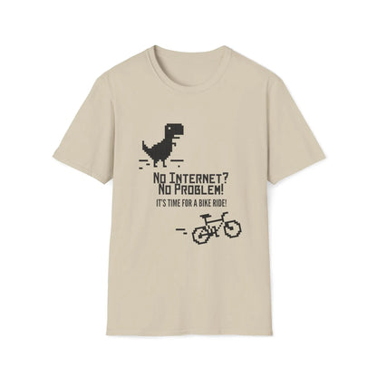 No Internet? No problem! It's time for a bike ride! Bicycle t-shirt