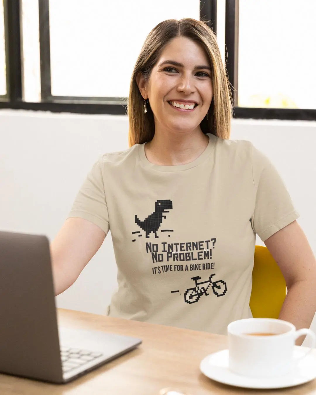No Internet? No problem! It's time for a bike ride! Bicycle t-shirt