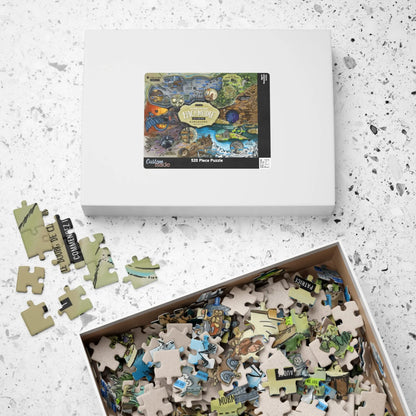 Puzzle illustré – Les terres d’Hashmodie – 520 pièces