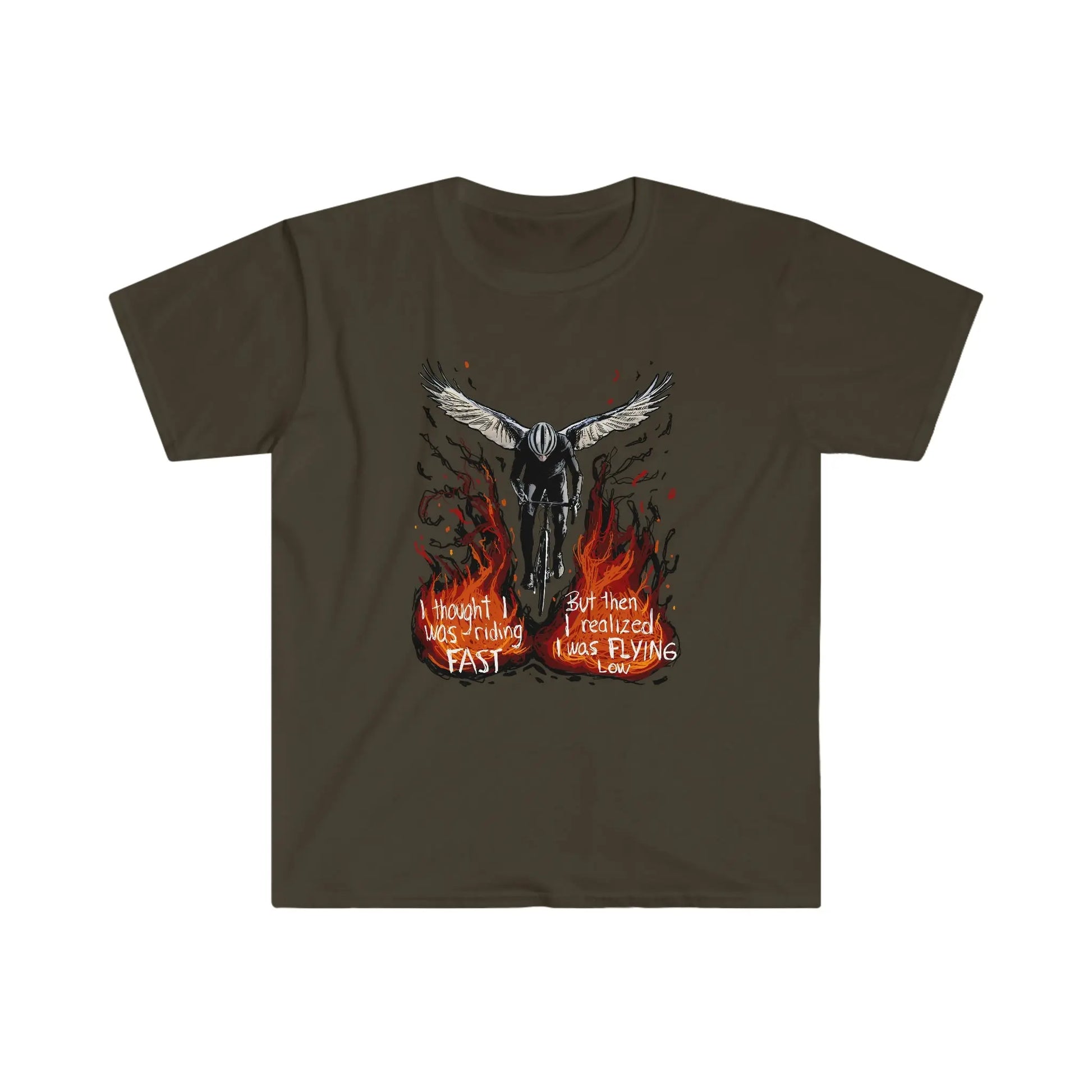 Riding Fast Flying Low Road Bike T-Shirt - Geeks 'n' Gears - bicycle bike biking