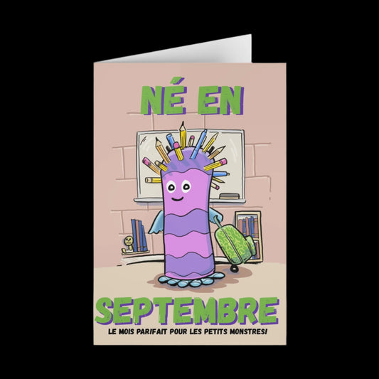September Birthday Greeting Cards - Fun & Colorful Designs (1 or 10-Pcs)