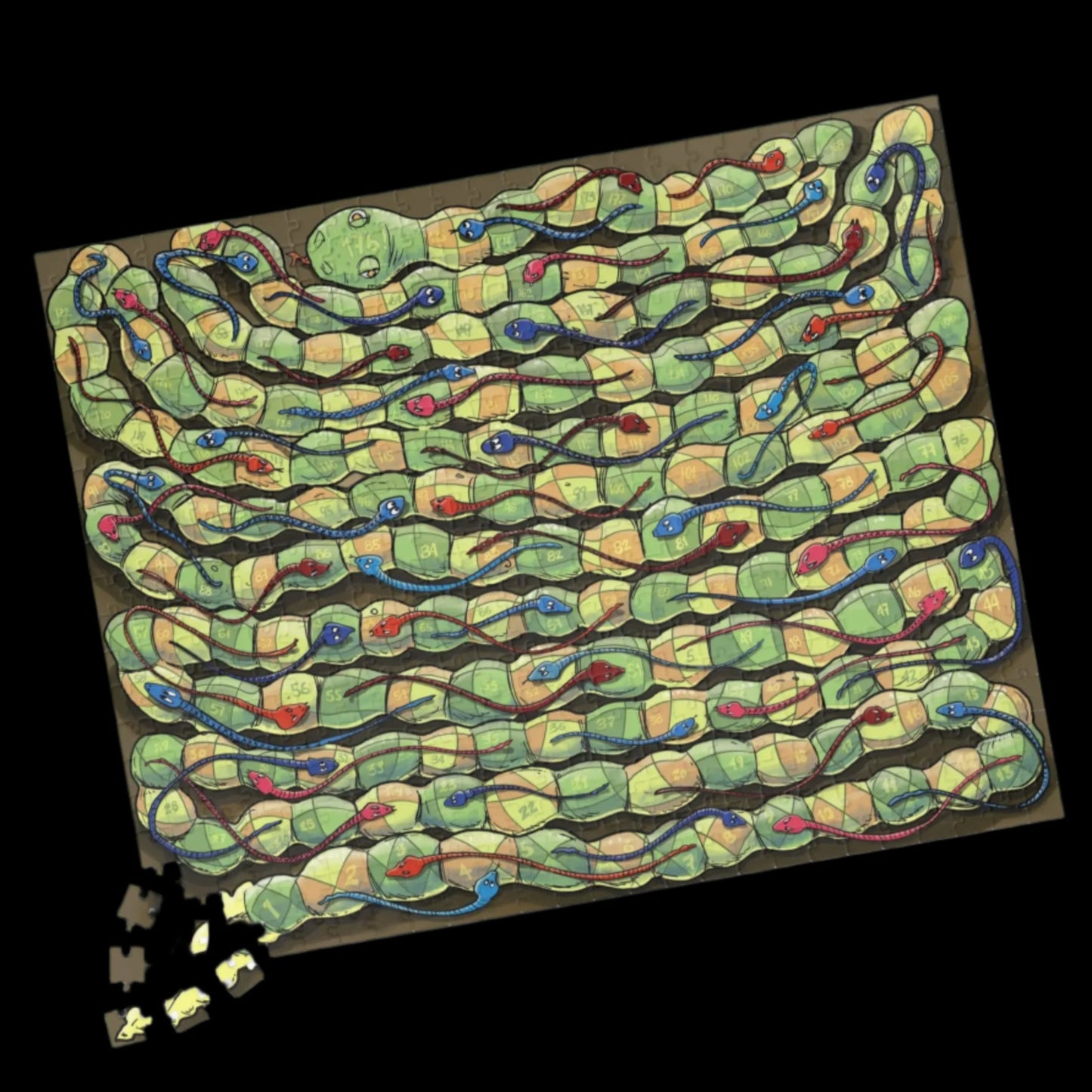 Serpent's Path: 2-in-1 Puzzle & Board Game Adventure - 520 pieces