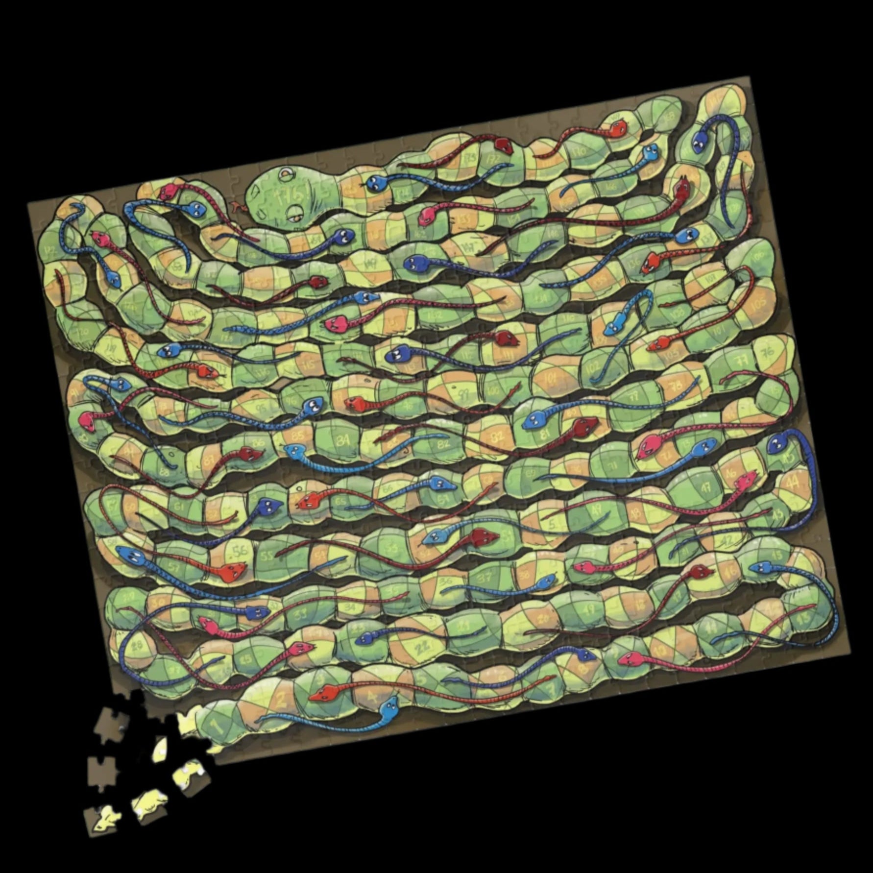 Serpent's Path: 2-in-1 Puzzle & Board Game Adventure - 520 pieces