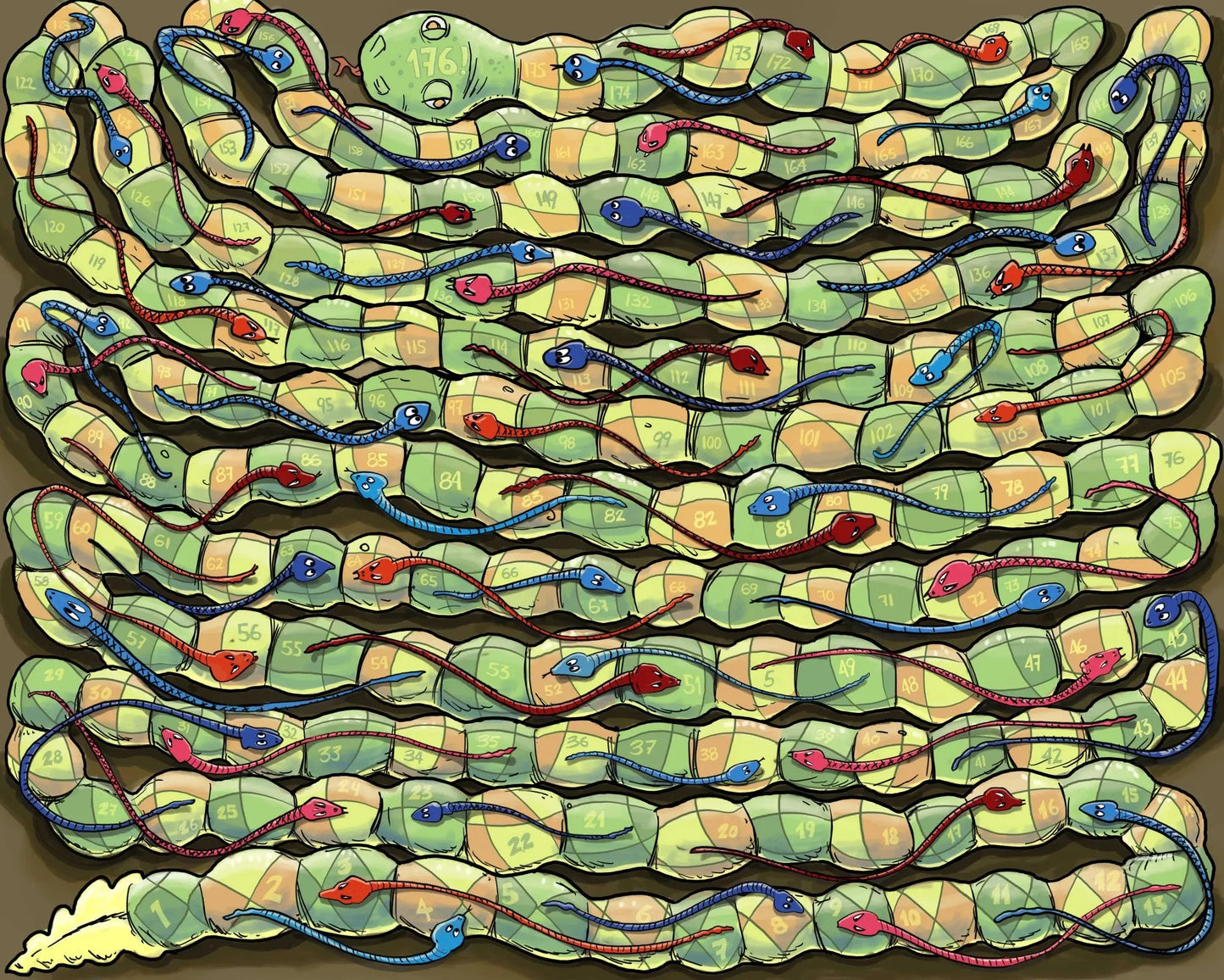 Serpent's Path: 2-in-1 Puzzle & Board Game Adventure - 520 pieces