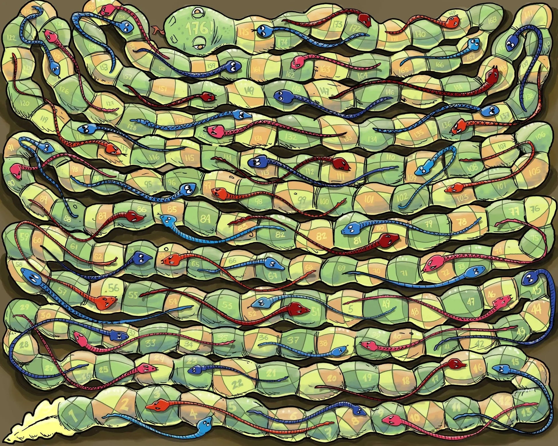 Serpent's Path: 2-in-1 Puzzle & Board Game Adventure - 520 pieces