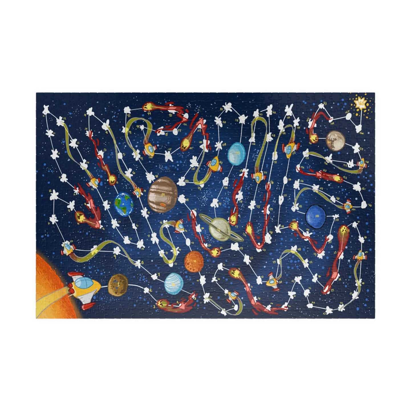 Space Explorer 2-in-1 Puzzle & Board Game Adventure - 1014 pieces