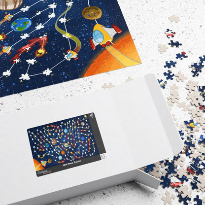 Space Explorer 2-in-1 Puzzle & Board Game Adventure - 1014 pieces